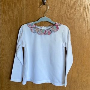 Jacadi t-shirt with Liberty petal collar